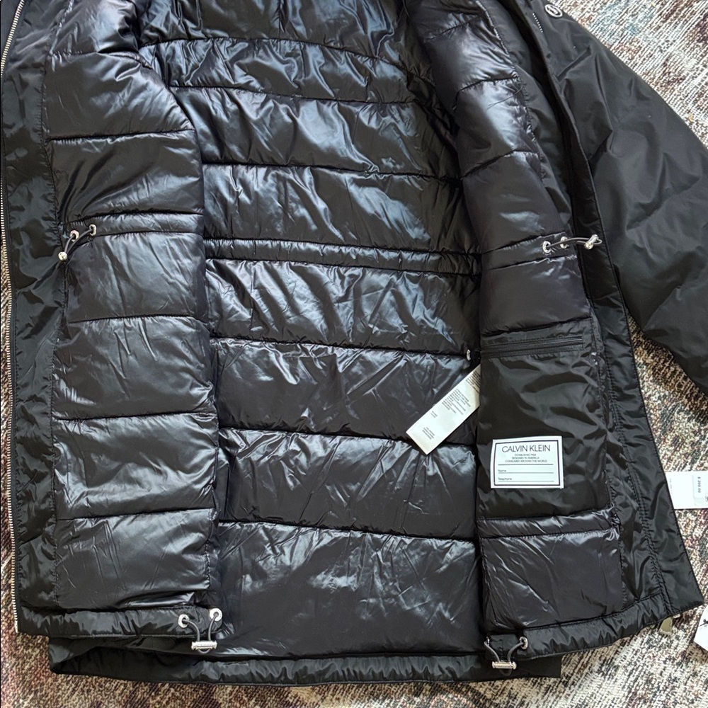 NWT Calvin Klein Women's Faux Fur Hooded Coat - Picture 5 of 6